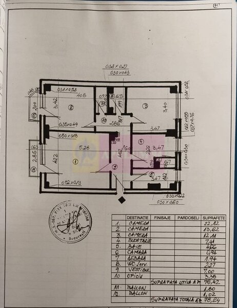 Apartament 3 camere Decebal stradal